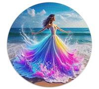 Dress Beauty1000 Piece Jigsaw Puzzles Adults And Kids Round Puzzle Creative Unique Challenge Games 1000pcs (67.5x67.5cm) pedagogy