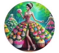 Dress Beauty1000 Piece Jigsaw Puzzles Adults And Kids Round Puzzles Creative Impossible Hard Difficult Challenging Puzzles for Adults 1000pcs (67.5x67.5cm) pedagogy