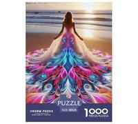 Dress Beauty1000 Pieces for Adults And Kids,Creative Round Jigsaw Puzzles Round Puzzle Unique Challenge Games38x26cm/1000pcs