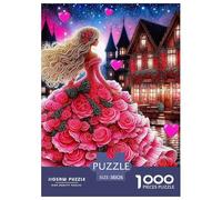 Dress BeautyPuzzle 1000 Pieces Jigsaw Puzzles for Adults And Kids Round Puzzle Unique Challenge Games38x26cm/1000pcs