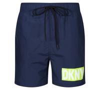 DKNY Men's Swim Trunks Blue, Nylon Quick Dry Adult Shorts Swimwear, S