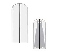 Dress Covers Garment Bags Full Length, 1 Pcs Dress Bags Covers Long, Black Long Dress Bags Covers for Clothing Exhibitions, Laundry and Home Organizing (60 x 140 cm)