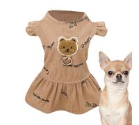 Dress for a Small Dog - Your Birthday or Meeting, Dress for Cartoon Dog with Polyester Bear Pattern | Controversial Daily Clothing for Dogs, Soft Clothing and