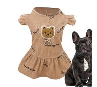 Dress for a Small Dog - Your Birthday or Meeting, Dress for Cartoon Dog with Polyester Bear Pattern | Controversial Daily Clothing for Dogs, Soft Clothing and