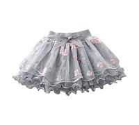Dress For Kids,Girls Summer Half Skirt Embroidered Pattern Bow Layer Pommel Skirt Casual Outing For 1 To 7 Years
