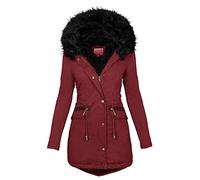 Dress For Same Day Delivery Womens Parka Coat Jackets Waterproof Fleece Lined Winter Coats Padded Thicken Sherpa Overcoat with Faux Fur Hooded Ladies Outwear Things For 1 Pound