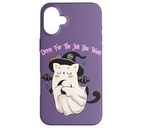 Dress For The Job You Want Ghost Witch Bat Black Cat Case for iPhone 16 Plus