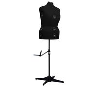 Dress Form Female Adjustable Black L Polyester/ABS Bust 44-50 Waist Adjustable.