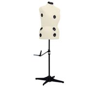 Dress Form Female Adjustable Cream L Polyester ABS Size 44-50 with Stand Rotary