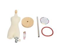 Dress Form Female Mannequin Torso Mini Dress Model with Wooden Base for Sewing Display Photo Teaching - Durable Material, Compact Design, Ideal for Tailors and Dressmaking (1/3)