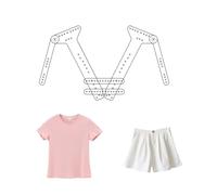 Dress Form Mannequin Body, Adjustable Mannequin Form Invisible Hanger, Portable Clothing Wall Mount Rack, Photography Backdrop Hangers, for Adult & Kids Tops,Pants