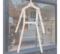 Dress Form Mannequin Skirt Hangers Adjustable Mannequin Full Body Coat Hangers Space Saving Female Mannequin Wood Coat Hangers Portable Suitable for Clothing Stores and Shopping Centers(Male)