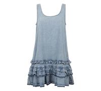 Dress in Lightweight Denim - female - Ganni - Short Dresses - Blue - S - Dresses S