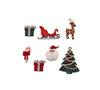 Dress It Up 7 Piece Christmas Eve Button Pack, Multicolor, 3.9 x 2.9 x 0.6 Inch