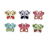 Dress It Up Buttons - Glitter Butterflies