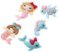 Dress it up Buttons, Mermaid Kisses