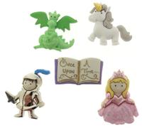 Dress it Up "Once Upon A Time Button, Plastic, Multi-Colour, 27 x 15-22 x 30 mm, 5-Piece