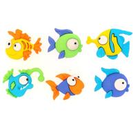 Dress it Up "Something Fishy Button, Plastic, Multi-Colour, 22 x 20-24 x 20 mm, 6-Piece