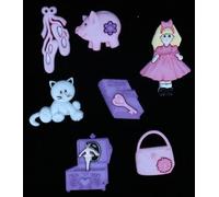 Dress It Up What a Girl Wants Buttons - per Pack of 5
