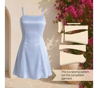 Dress Multi-Size Women's Sewing Patterns, 1:1 Scale Garment Sewing Patterns
