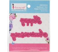 DRESS MY CRAFT/CRAFTER'S 3PL Metal Dies HPPY ANNVS, Sentiment-Happy Anniversary, One Size
