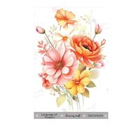 Dress My Craft Mini Transfer Me Sheet 4"X6"-Language of Flowers