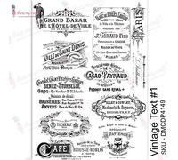 Dress My Craft Transfer Me Sheet A4-Vintage Text #1 -DMCD4149