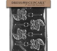 Dress My Cupcake DMCB020 Chocolate Candy Mould, Carriage Lollipop, Baby Shower