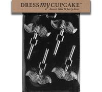Dress My Cupcake DMCD025 Chocolate Candy Mould, Moustache Lollipop