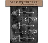Dress My Cupcake DMCW024 Chocolate Candy Mould, Bride and Groom Lollipop, Wedding