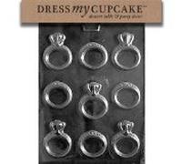 Dress My Cupcake DMCW051 Chocolate Candy Mould, Engagement/Wedding Ring, Wedding
