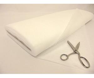 Dress Net 100% Polyester Tulle Fabric Material - Silk White, 5Mtr 500cm x 150cm