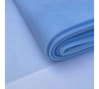 Dress Net Tulle Tutu Stiff Rigid Extra Wide Mesh Fairy Bridal Petticoat Layering Polyester Lightweight Fabric Material | 60" - 150 cm Wide (5 Metres, Powder Blue)