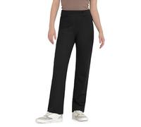Bamans Women’s Bootcut Pull-On Dress Pants Office Business Casual Yoga Work Pants with Key Pocket Straight Leg, Black, M