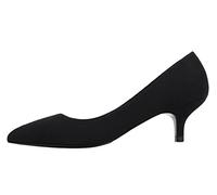 Dress Shoes for Women Pointed Toe Suede Leather Comfortable Cute Womens Heels for Party Wedding Casual Black 2 UK