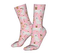 Dress Socks 40cm White Shepherd White Shepherds German Coffees Design Ski Sock Multi Coloured Work Socks Wicking Crew Socks For Christmas, Teenager, Winter