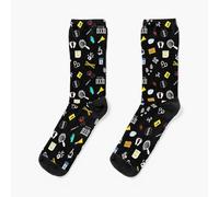 Dress Socks Black- True Crime-Forensic Science Lover Novelty Fancy Crazy Pattern Crew Casual for Men Women