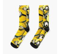 Dress Socks depiction of miniens from the cartoon "despicable me" Novelty Fancy Crazy Pattern Crew Casual for Men Women