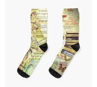 Dress Socks Jane Austen quotes Novelty Fancy Crazy Pattern Crew Casual for Men Women