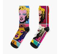Dress Socks MARILYN ABSTRACT : Art Deco Pop Art Print Novelty Fancy Crazy Pattern Crew Casual for Men Women