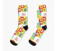 Dress Socks Merry Swiftmas - Taylor Swift Christmas Card Gift Novelty Fancy Crazy Pattern Crew Casual for Men Women