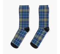 Dress Socks O'Sullivan Tartan Bright Blue Irish Plaid Novelty Fancy Crazy Pattern Crew Casual for Men Women