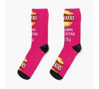 Dress Socks Walkers Prawn Cocktail Crisps design Novelty Fancy Crazy Pattern Crew Casual for Men Women