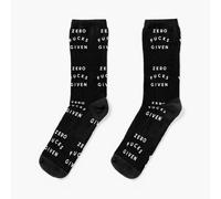 Dress Socks Zero Fucks Given Funny Quote Novelty Fancy Crazy Pattern Crew Casual for Men Women
