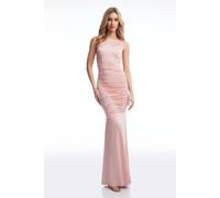Dress The Population Violetta Sleeveless Mermaid Gown Plain In Pink Pink L