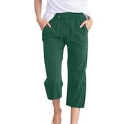 Dress Trousers for Women Country Multicolor Soft Suit Jeans Wide Leg Slim Fit Flare Sport Active Leather Lightweight Womens Linen (Green,S)
