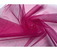 Dress Tutu Skirt Net Fabric Draping Tulle Curtains Mesh Wedding Decor Material 147cm - 174 cm Wide (Sold by The Metre) (Fuchsia Pink)