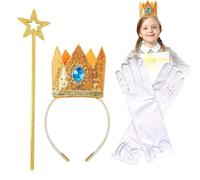 Dress up Accessories,Costume Tiara with Wand Gloves - Cosplay Party Costume Props for School Prom Stage Performances Home Daily Outing