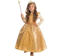 Dress Up America Majestic Golden Princess Costume for Girls - Beautiful Costume for Role Play - Gold Ball Gown Dress-Up Costume for Kids