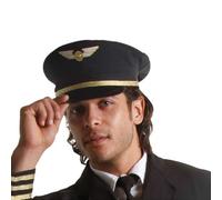 Dress Up America Pilot Hat - Black Airline Captain Cap - Pilot Costume Accessory for Kids and Adults